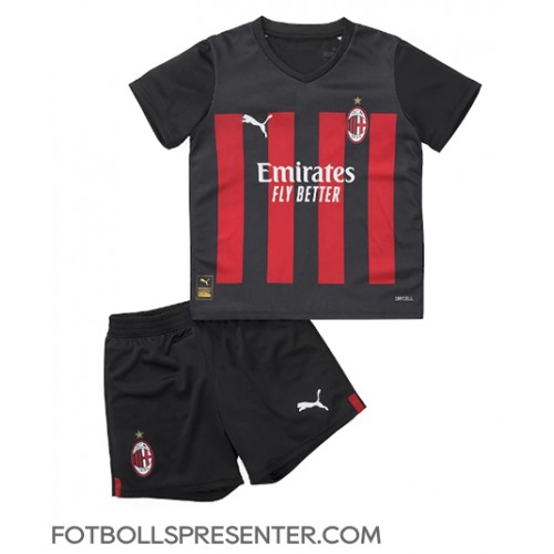 AC Milan Hemmatröja Barn 2022-23 Kortärmad (+ korta byxor)